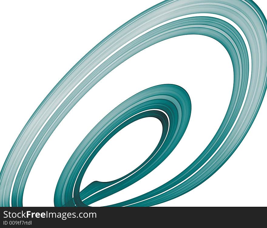 Abstract rendered curves on white background. Abstract rendered curves on white background