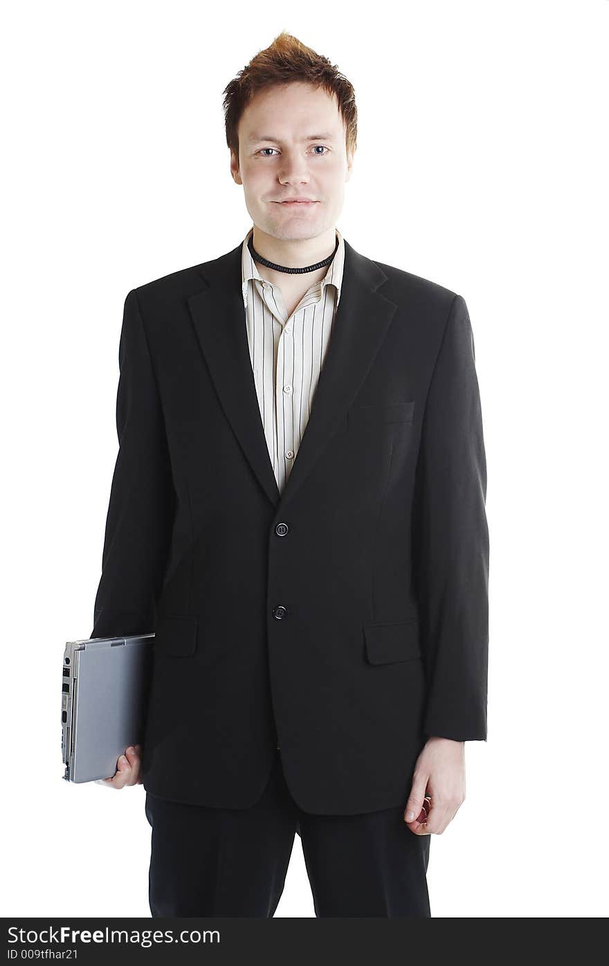 Businessman with laptop