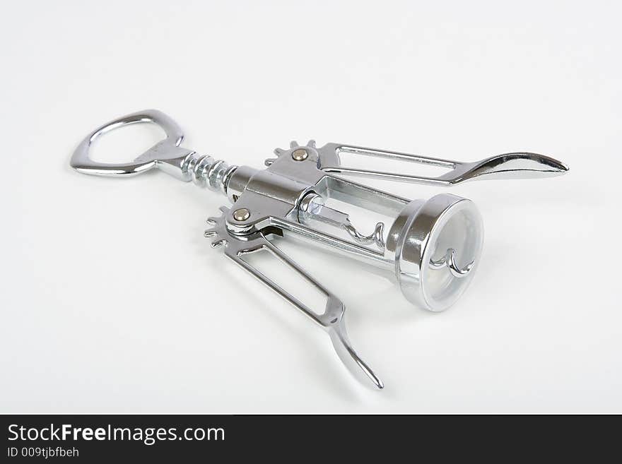 Corkscrew isolated on a white background