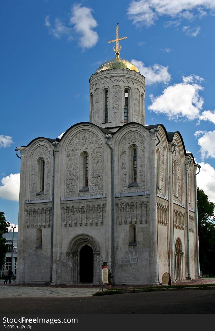 Ancient orthodox church at sunny summer day