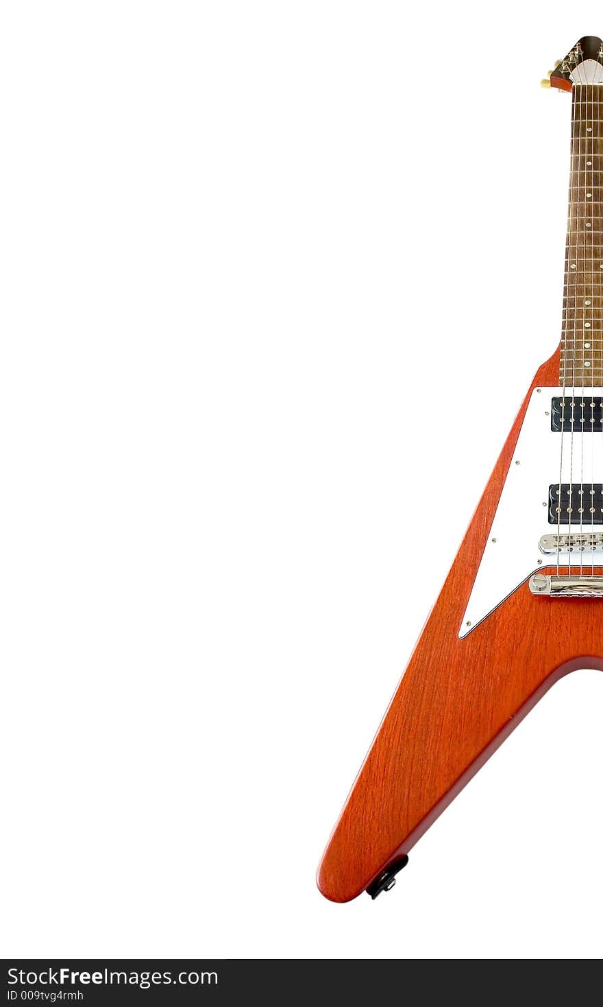 Classical ''Flying V'' Guitar Isolated Over White (with clipping path for easy background removing if needed). Classical ''Flying V'' Guitar Isolated Over White (with clipping path for easy background removing if needed)