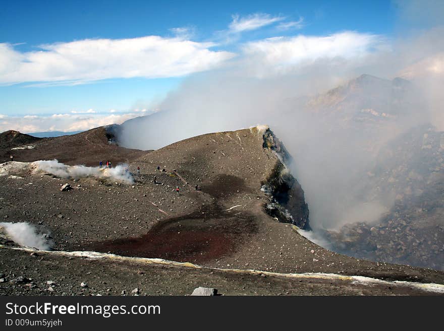 Summit of mount etna