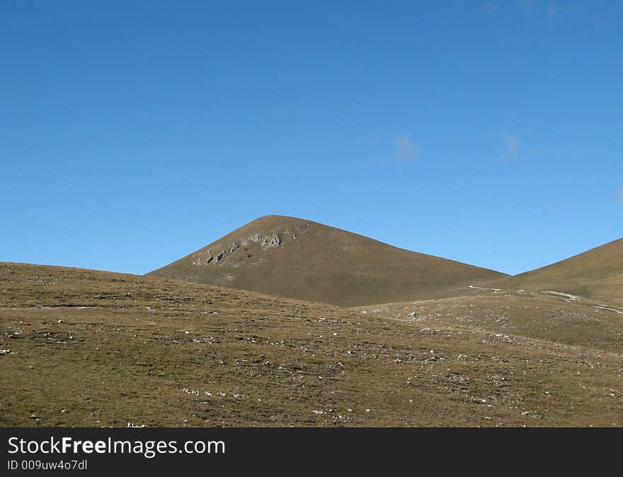 desert hills with blue sky