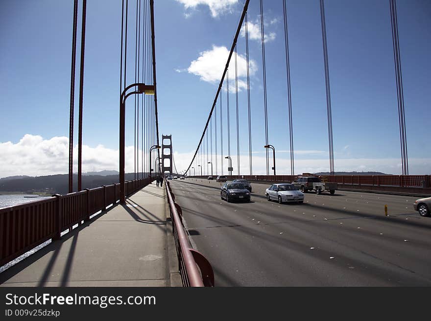 Traffic On Golden Gate Bridge