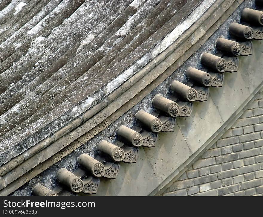 Eaves of courtyard building