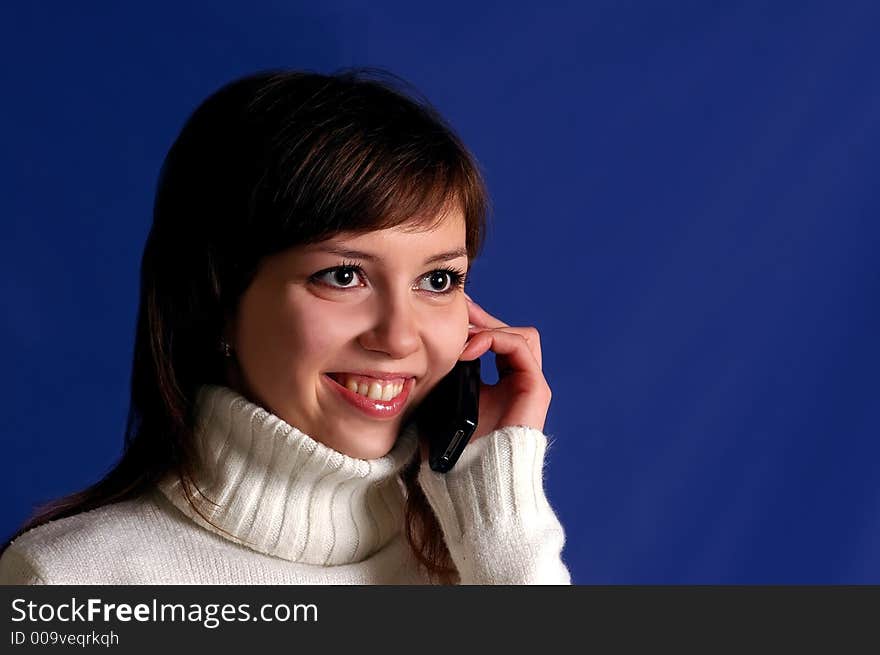 Lady and phone