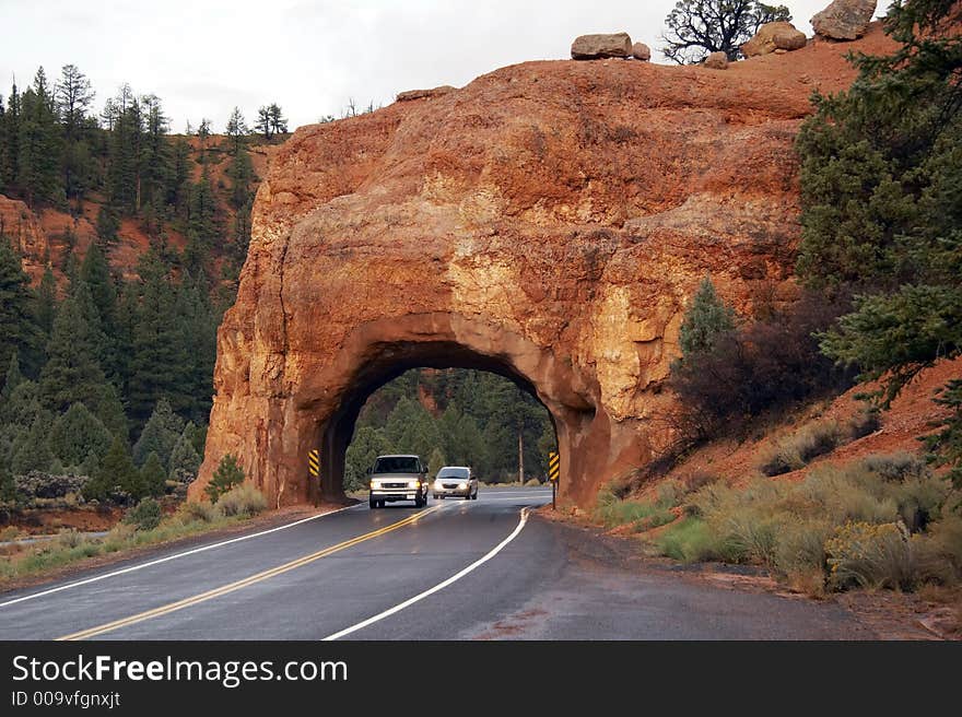 Tunnel To Bryce Canyon National Park