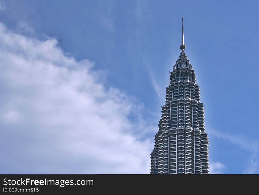 The famous Kuala Lumpur Convention Center tower. The famous Kuala Lumpur Convention Center tower