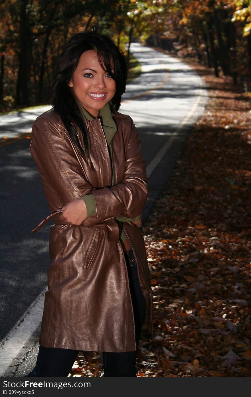 Sexy Woman In Fall fashion Outdoors
Model to use in advertising.