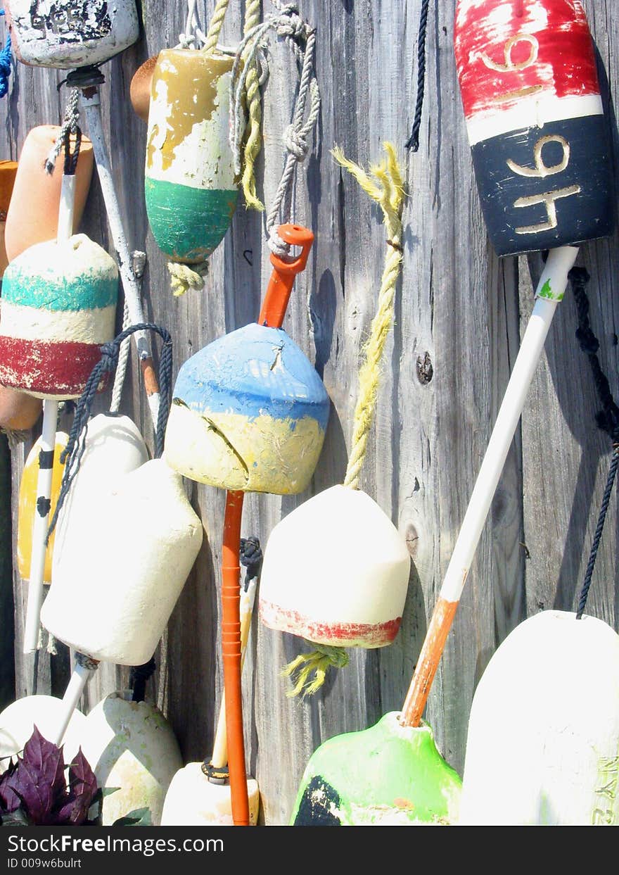 Lobster Trap Floats on Fence