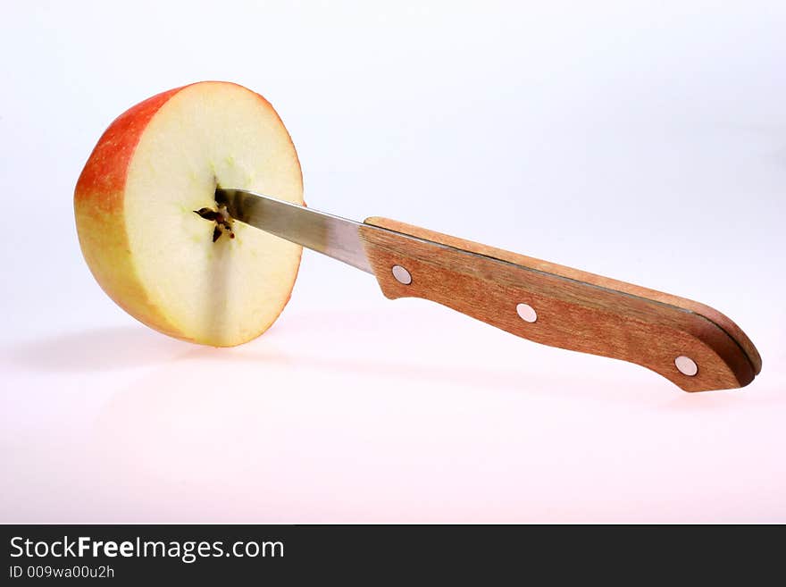 Apple and knife