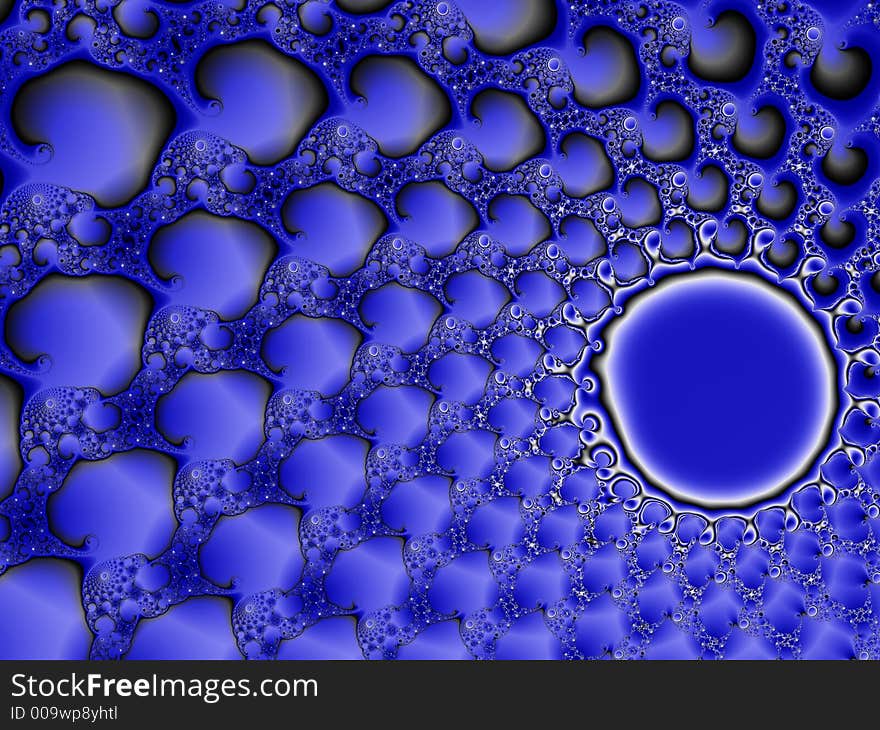 Blue fractal resembling the neckless