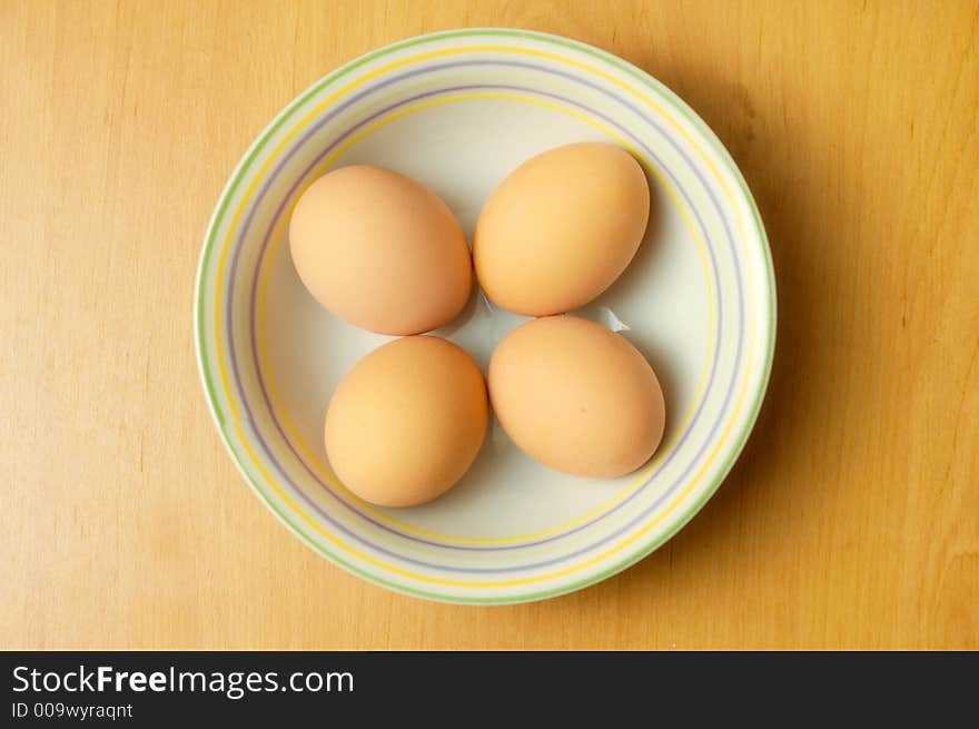 Picture of four eggs in the cup. Picture of four eggs in the cup