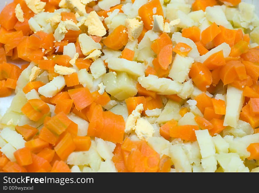 Picture of a salad made of vegetables