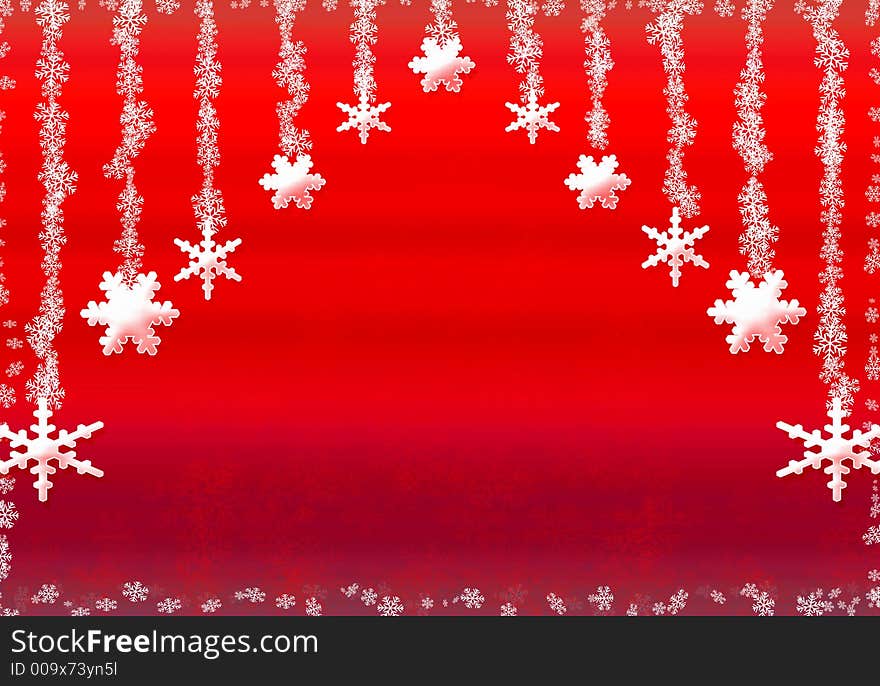 Winter themed snowflakes background illustration