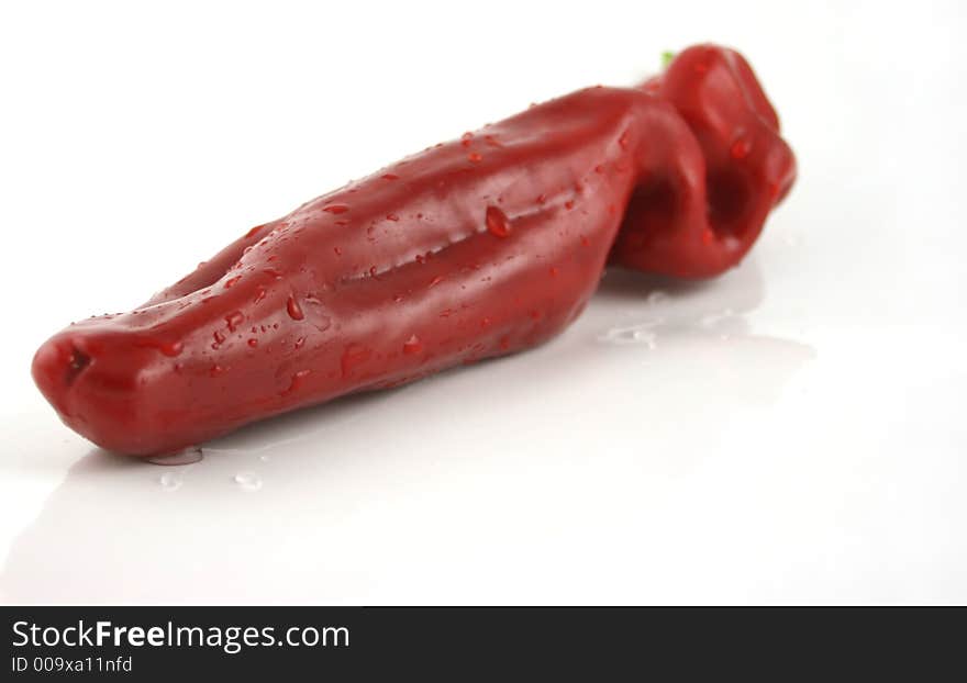 Single huge red chili