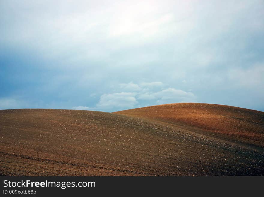 Harvested and ploughed fields in Navarra, Spain. Harvested and ploughed fields in Navarra, Spain