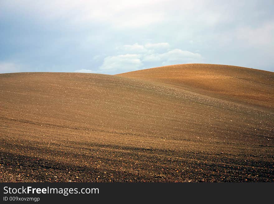 Harvested and ploughed fields in Navarra, Spain. Harvested and ploughed fields in Navarra, Spain