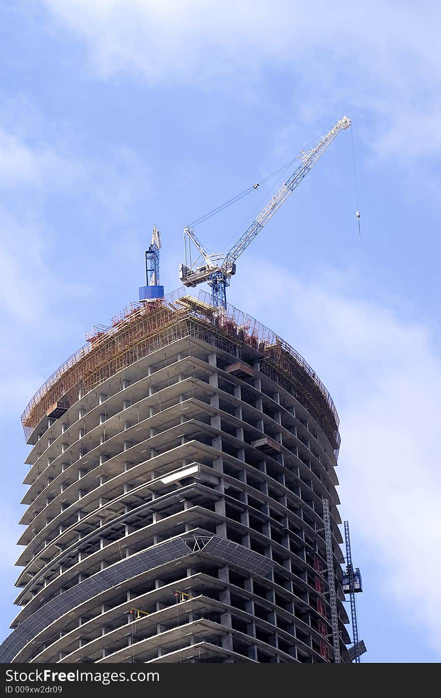 View at construction site of Moscow office center.