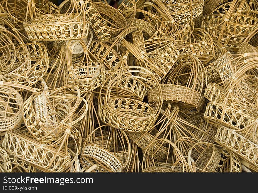 Baskets in a market (Thailand)