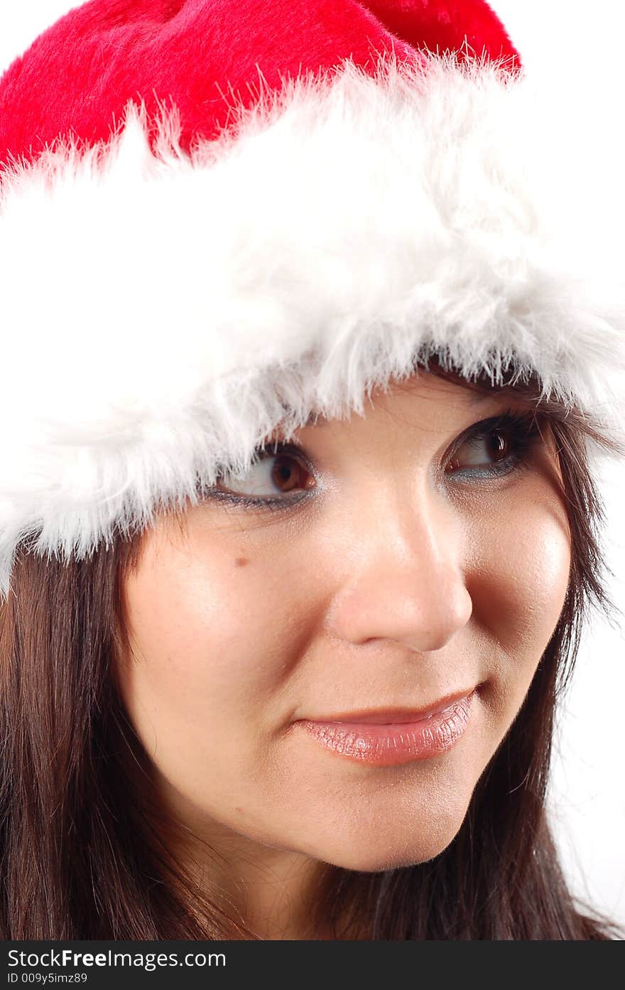 Woman with santa claus hat 6