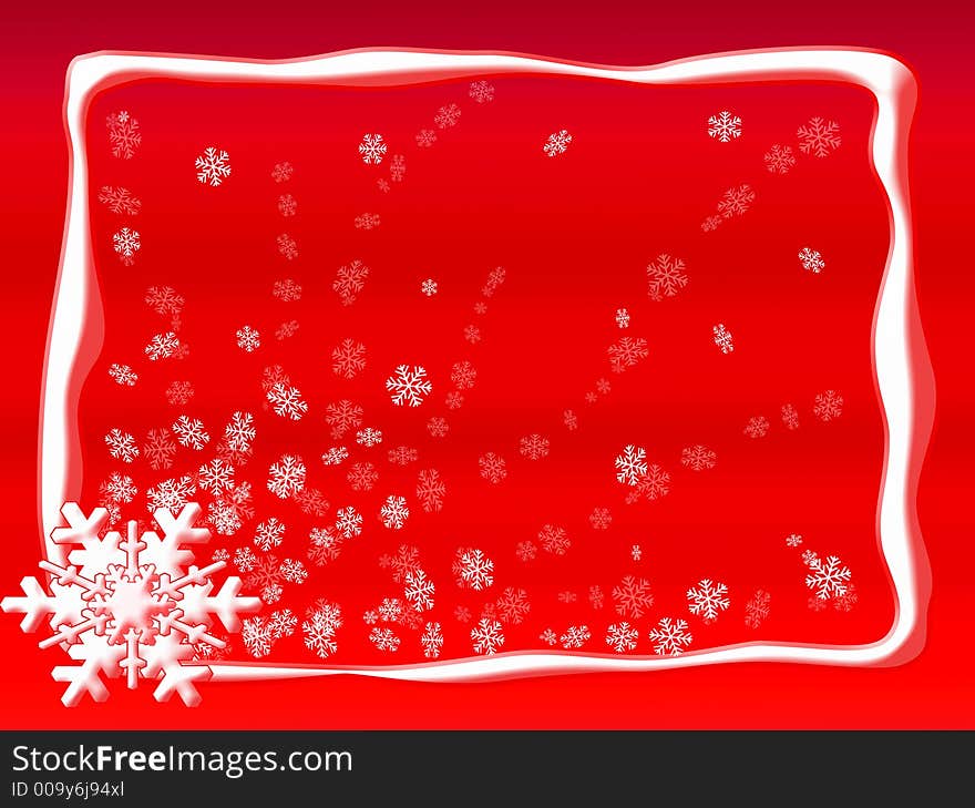 Winter themed snowflakes background illustration