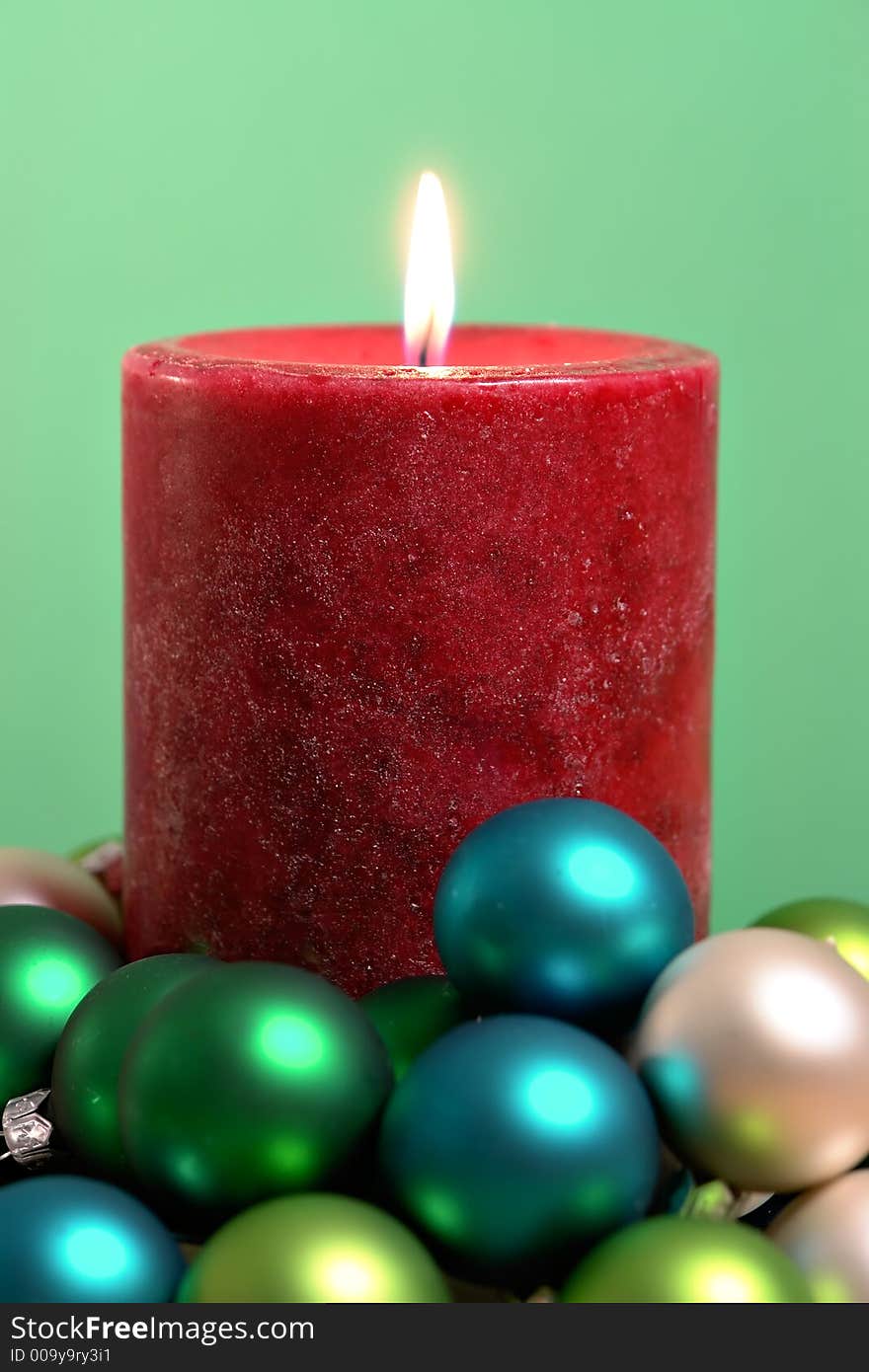 Seasonal Burning candle