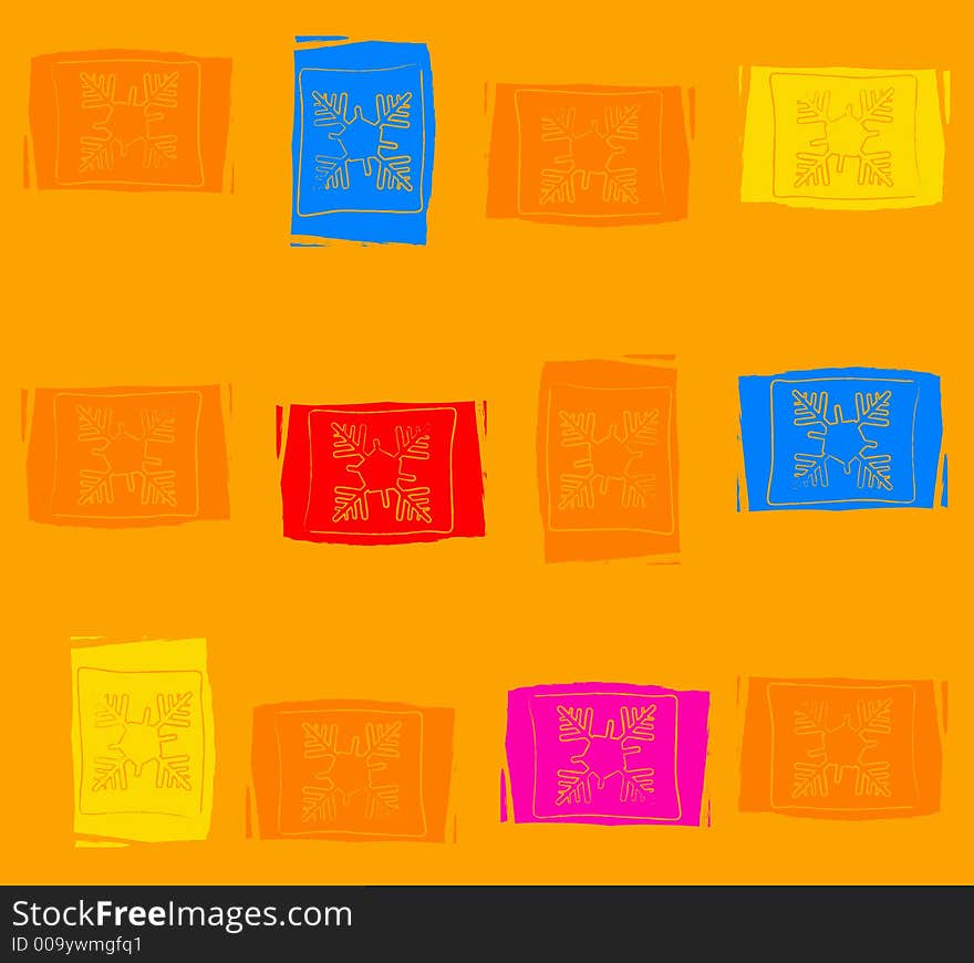 Colorful  background with snowflake motif. Colorful  background with snowflake motif