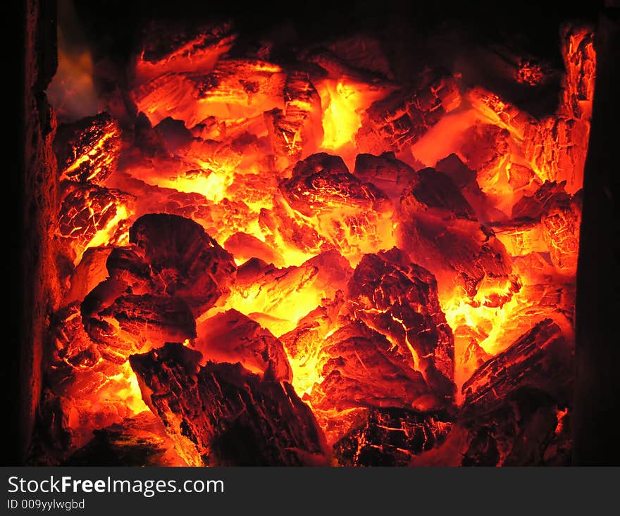 Beautiful glow background from a real fire. Beautiful glow background from a real fire