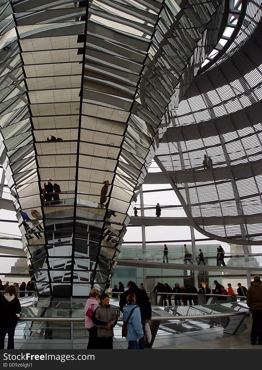 New modern rebuilt Berlin bundestag cupola