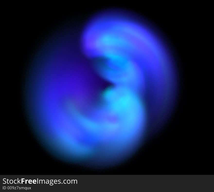 Blue bubble resembling cell, bacteria or other strange organism. Blue bubble resembling cell, bacteria or other strange organism