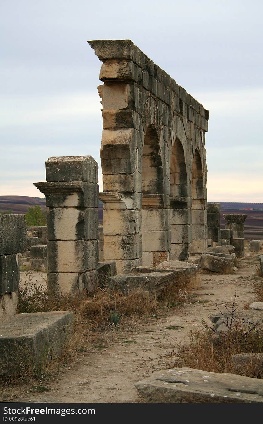 Ruins of Roman ancient city in Volubilis (Morocco). Ruins of Roman ancient city in Volubilis (Morocco)