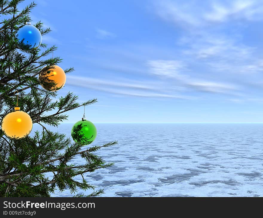 Xmas tree landscape - 3d scene. More in my portfolio. Xmas tree landscape - 3d scene. More in my portfolio.