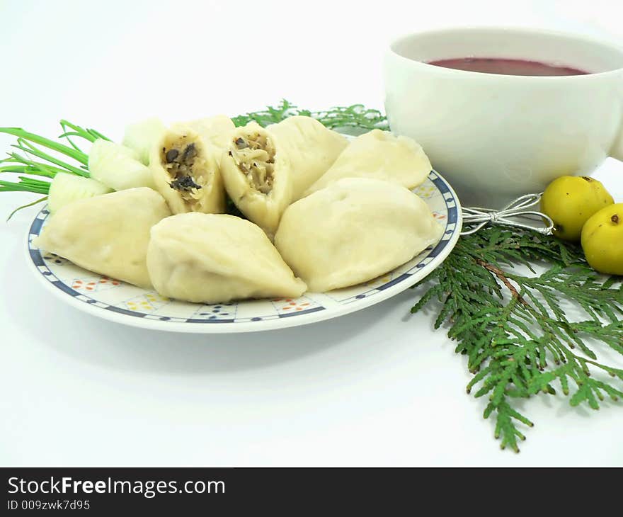 Christmas food (soup,christmas tree,all white