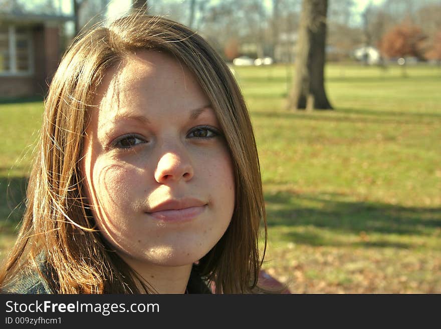 Beautiful woman enjoying a fall day. Beautiful woman enjoying a fall day