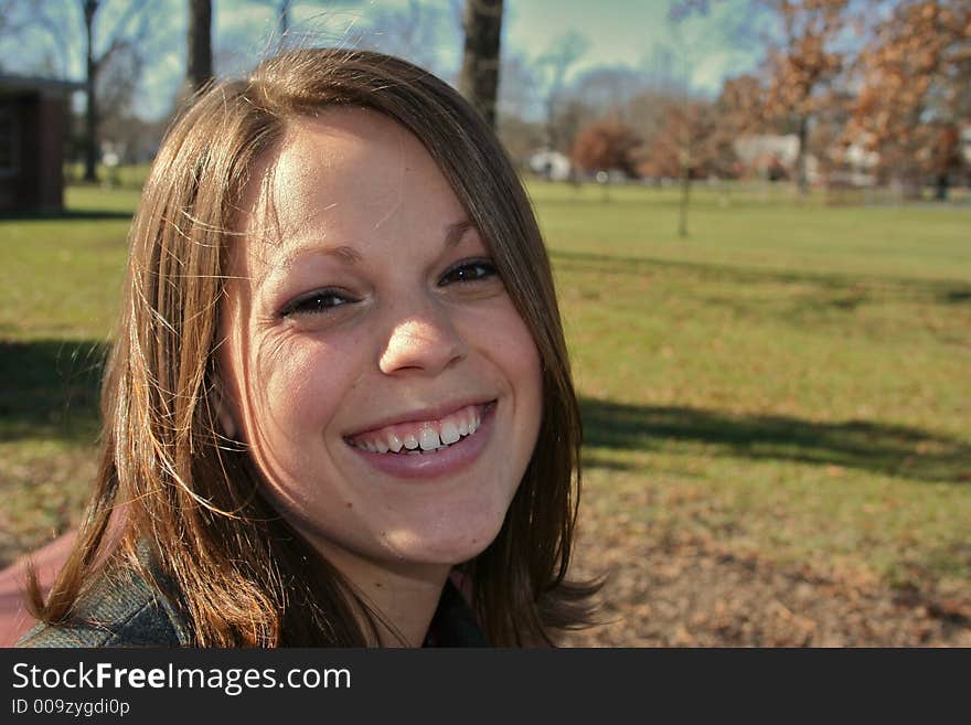 Beautiful woman enjoying a fall day. Beautiful woman enjoying a fall day