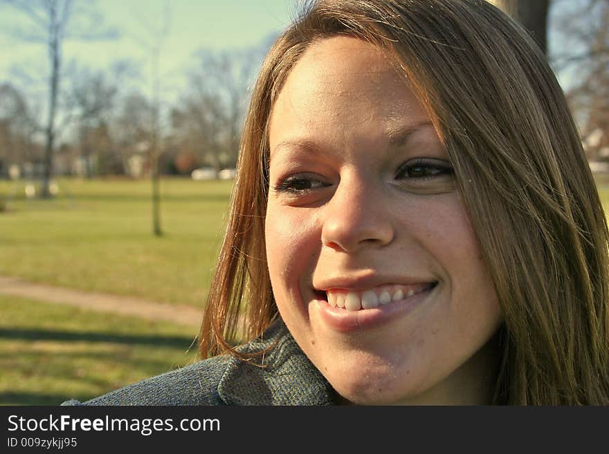 Beautiful woman enjoying a fall day. Beautiful woman enjoying a fall day