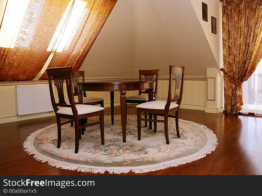 Living room in old styled apartment