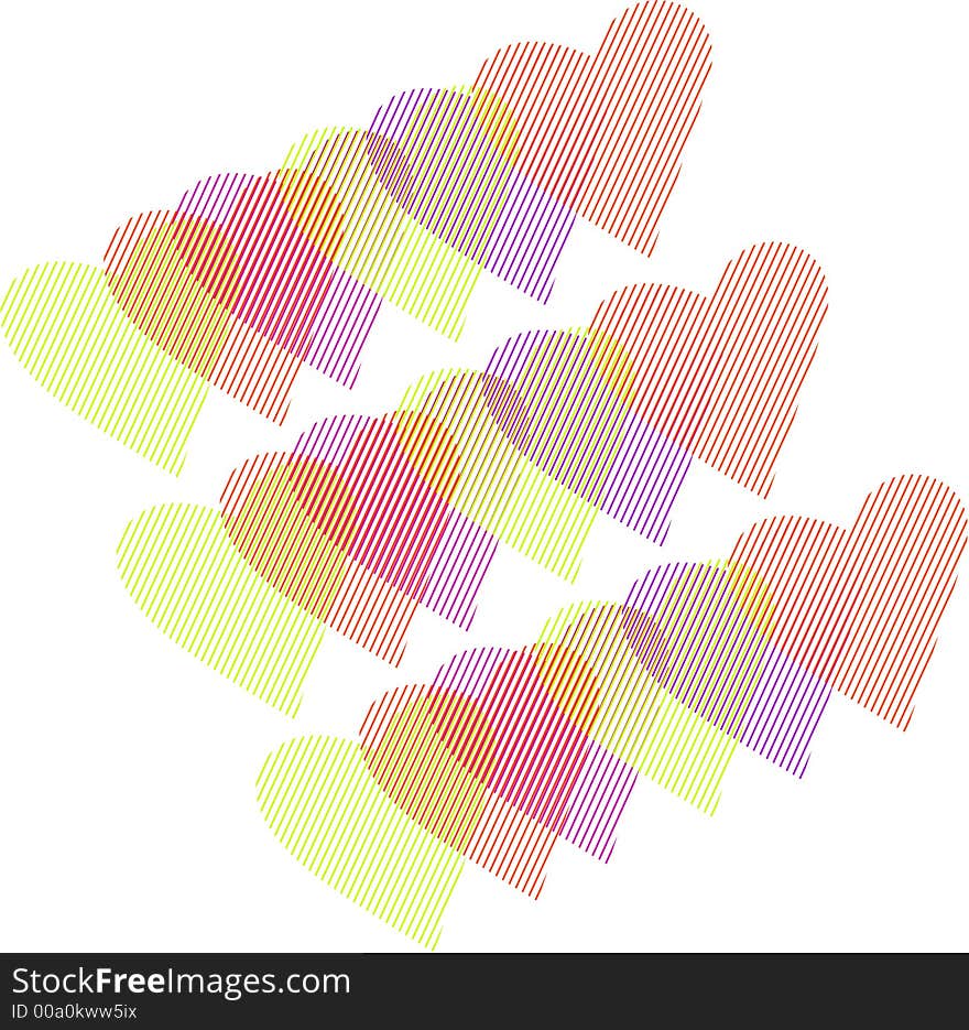 Layered Hearts suitable for stationary and other embellishments. Layered Hearts suitable for stationary and other embellishments