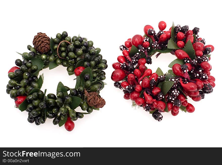 Christmas adornment on a white background. Christmas adornment on a white background.