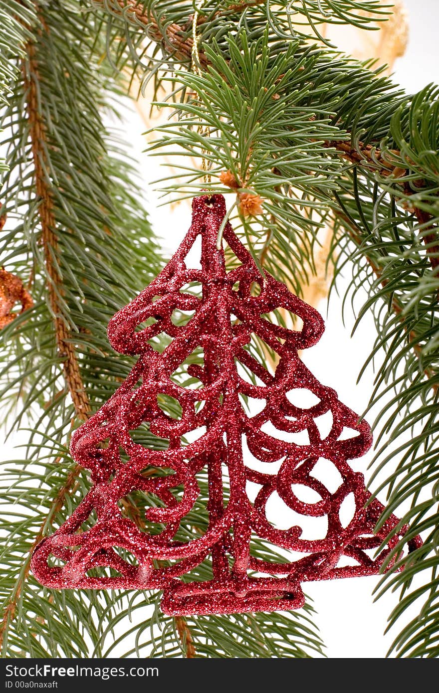 Christmas adornment on a white background. Christmas adornment on a white background.