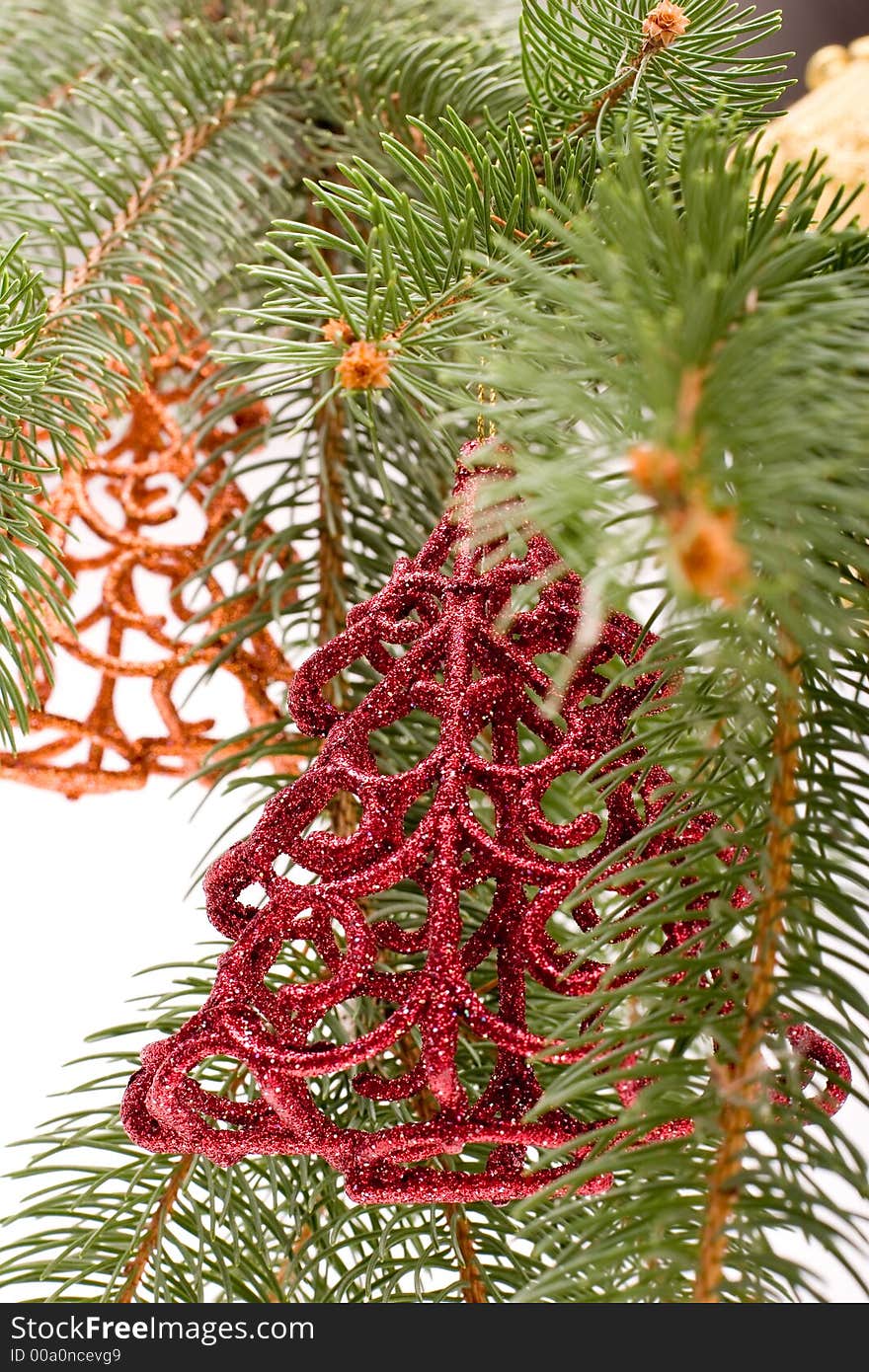 Christmas adornment on a white background. Christmas adornment on a white background.