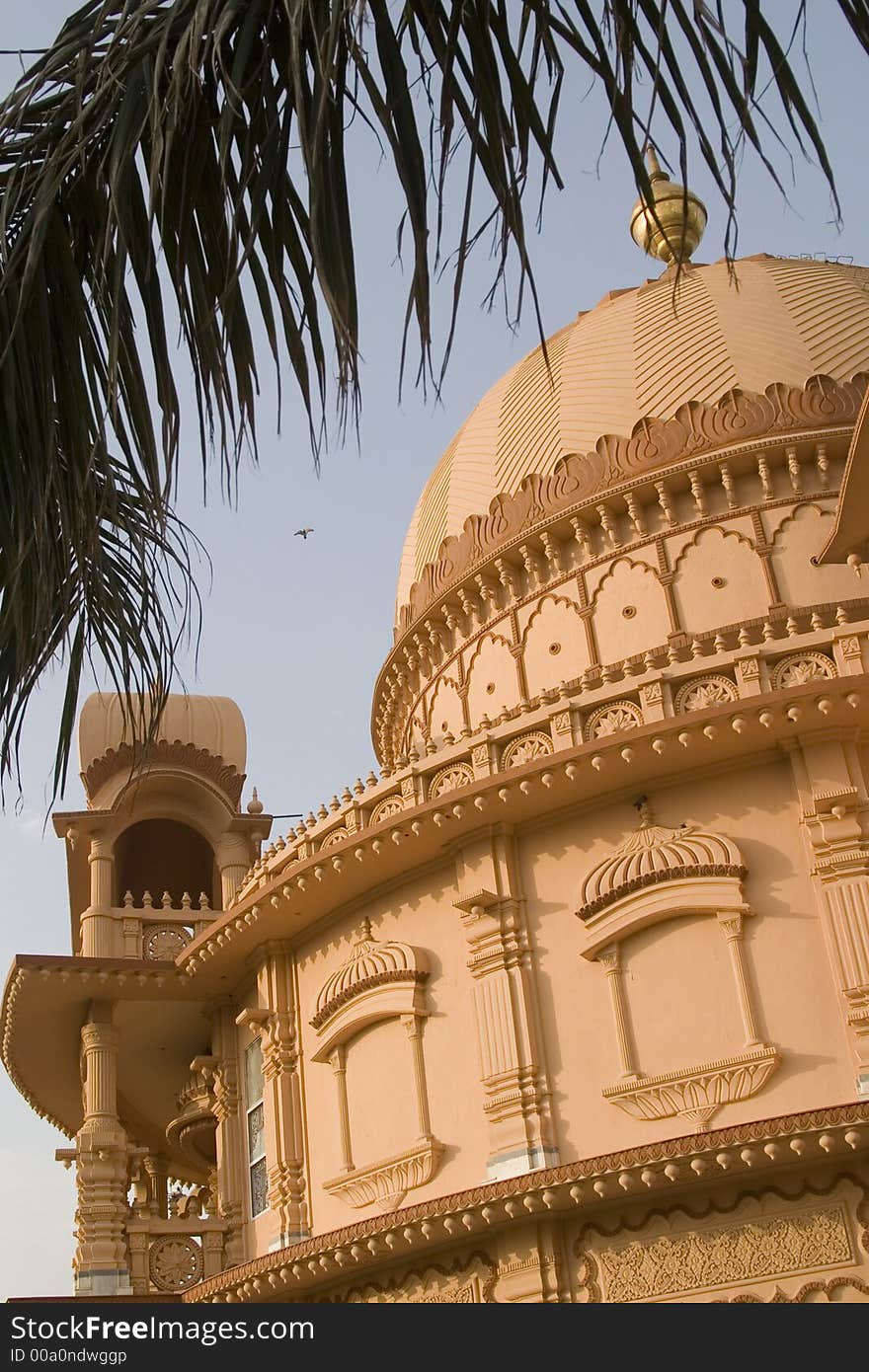 Low angle view of the dome of a temple