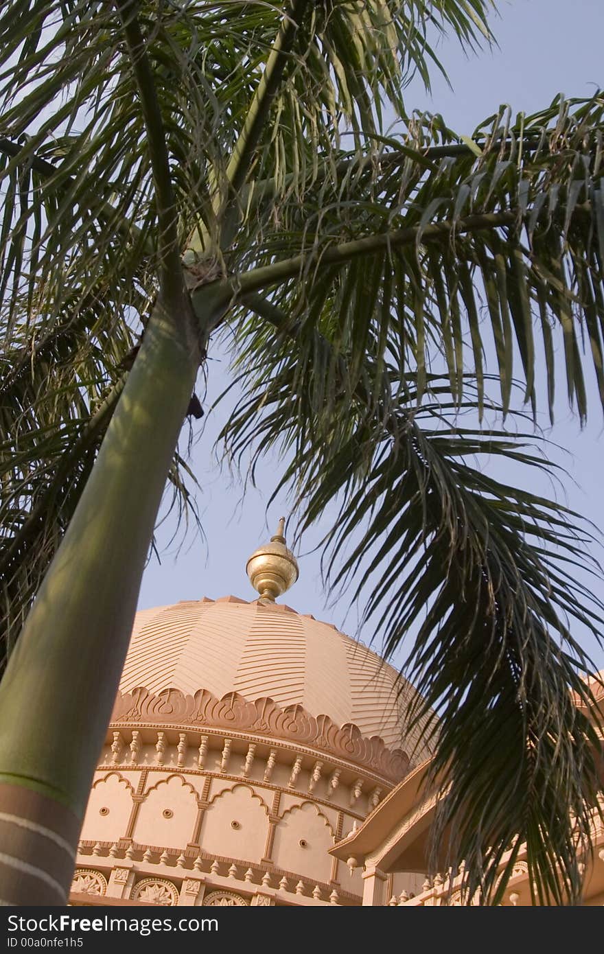 Low angle view of the dome of a temple