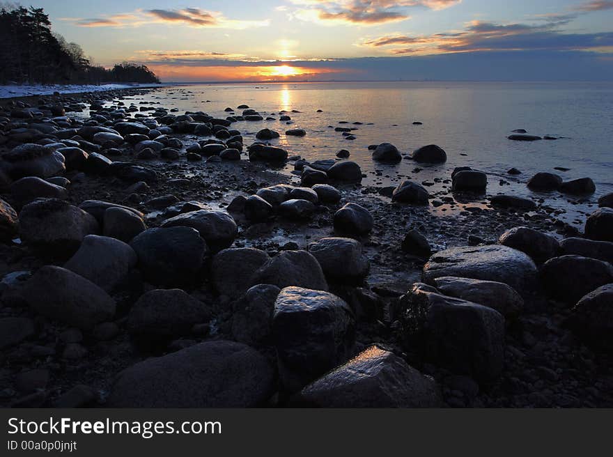 The Baltic Coast At A Dawn