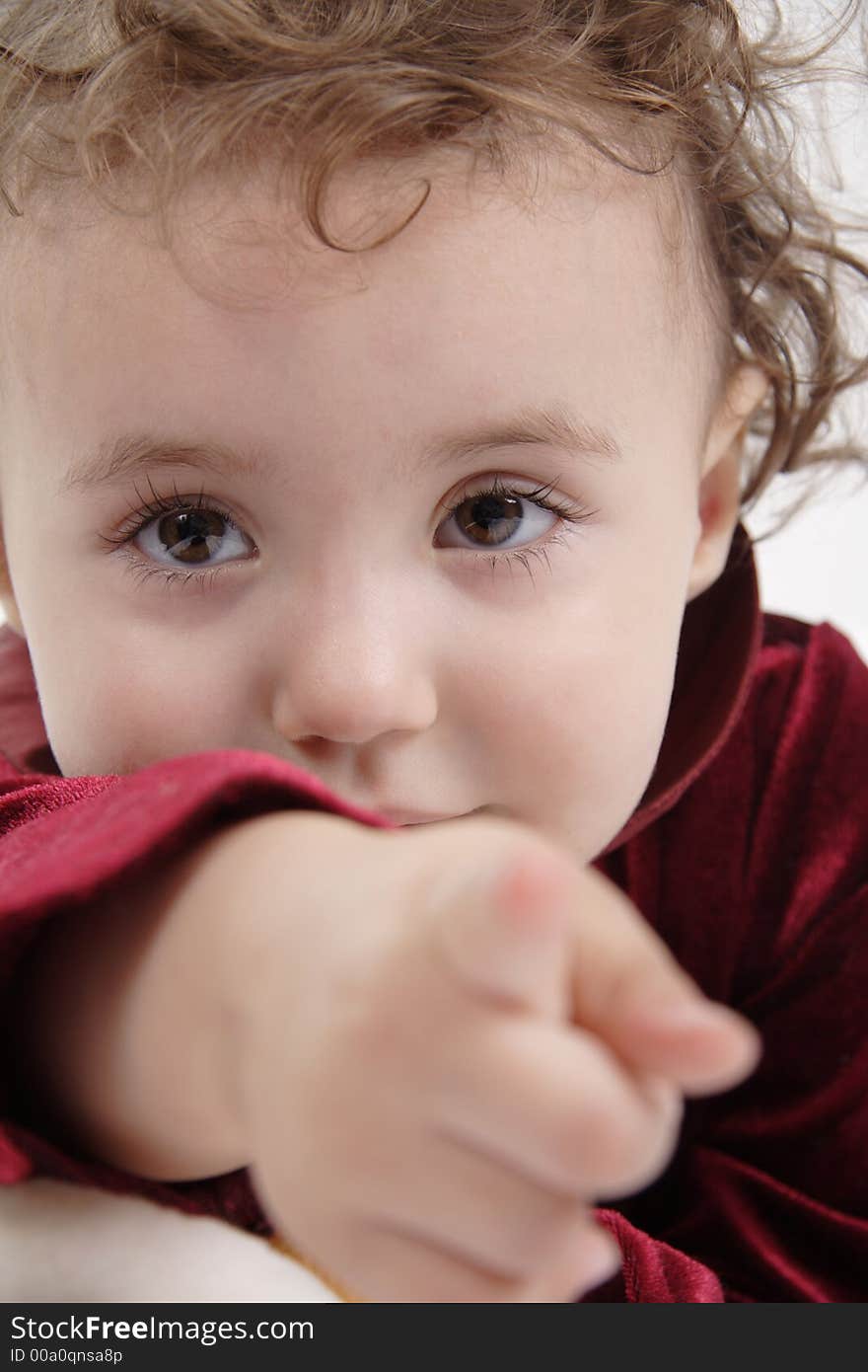 Portrait of a child. Shot in studio. Portrait of a child. Shot in studio.