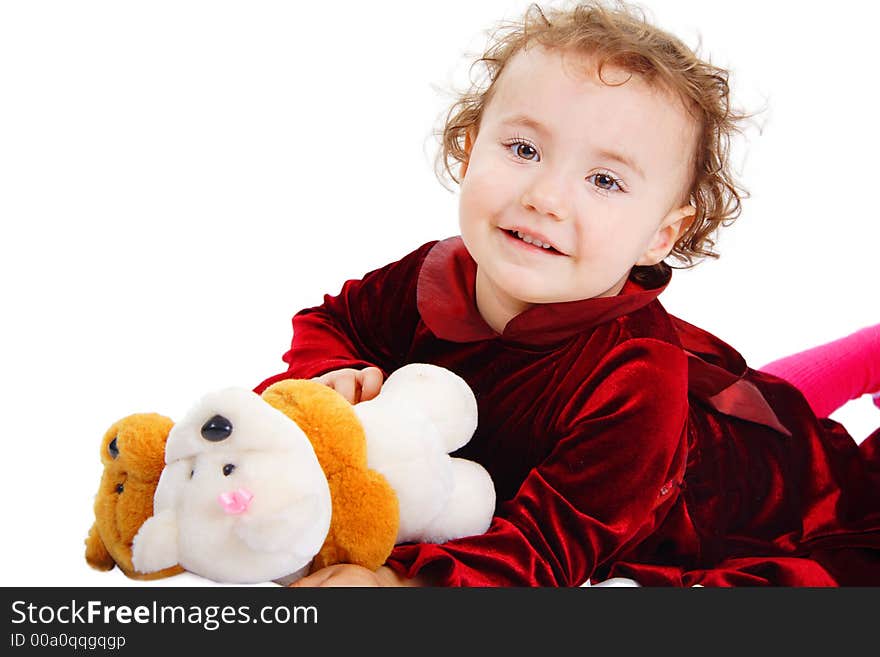 Nice kid with toy's. Shot in studio. Nice kid with toy's. Shot in studio.