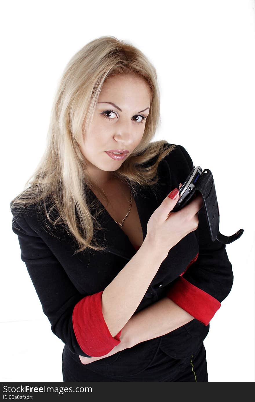 Portrait of a businesswoman. Shot in studio. Portrait of a businesswoman. Shot in studio.