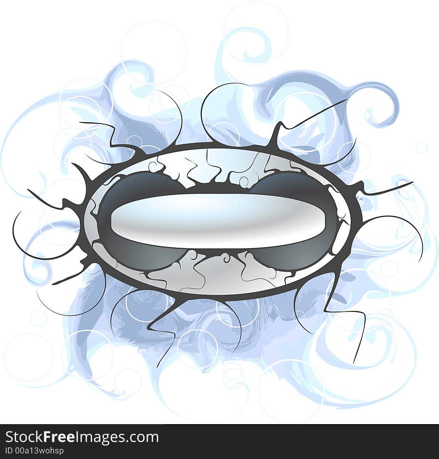 3D Vector rendering of organic element. 3D Vector rendering of organic element