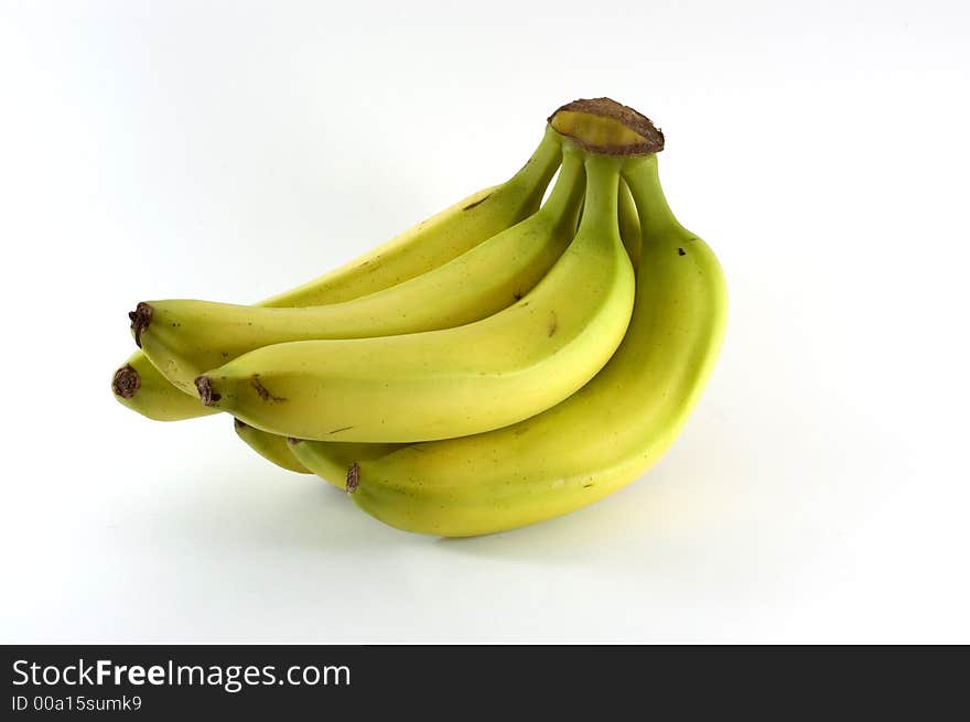 Bananas in a white background. Bananas in a white background